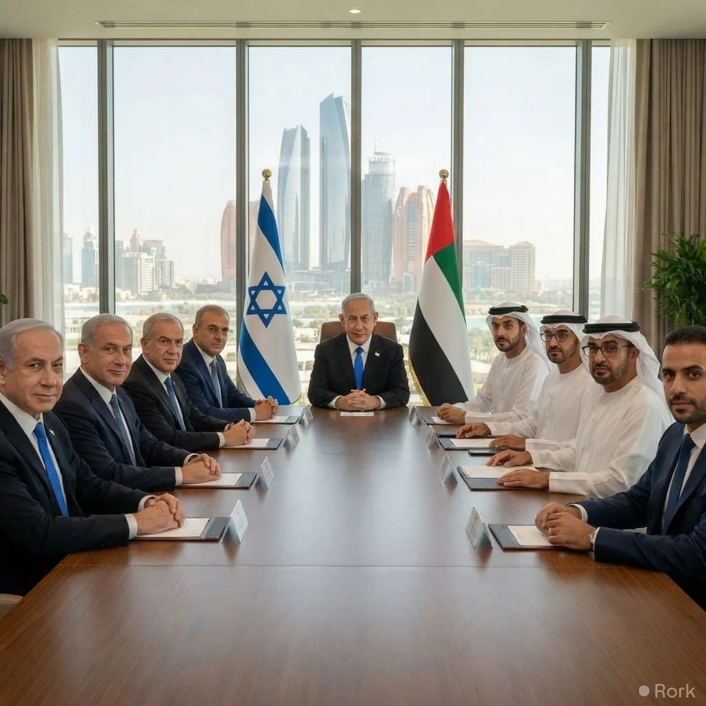 AI-generated illustration: UAE Told Netanyahu About Imminent Hamas Attack Prior to Oct 7, NYT Confirms Report
