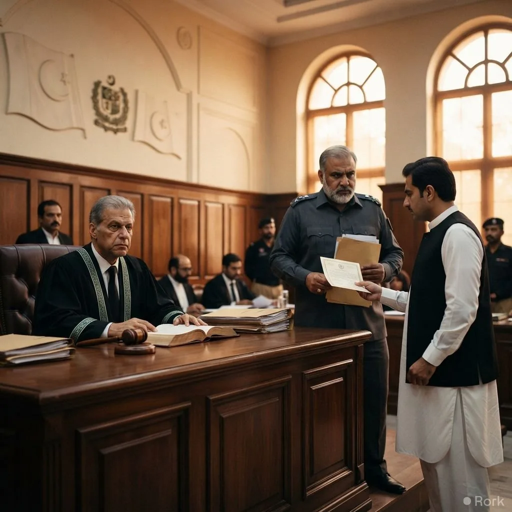 AI-generated illustration: Anti‑Terror Court issues contempt notice to Adiala jail superintendent over Imaan‑Hadi case