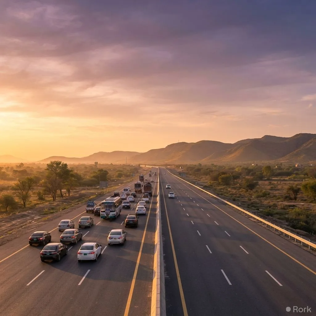AI-generated illustration: NHMP Announces M‑1, M‑14 and E‑35 Motorways to Reopen for Traffic at 6 AM on 27 Sept 2026