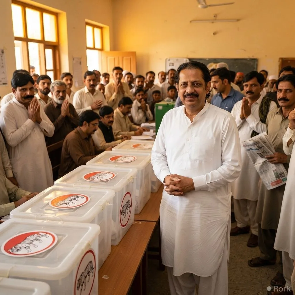 AI-generated illustration: PML‑N retains NA‑168 as Malik Munir Iqbal Channar wins Bahawalpur by‑poll