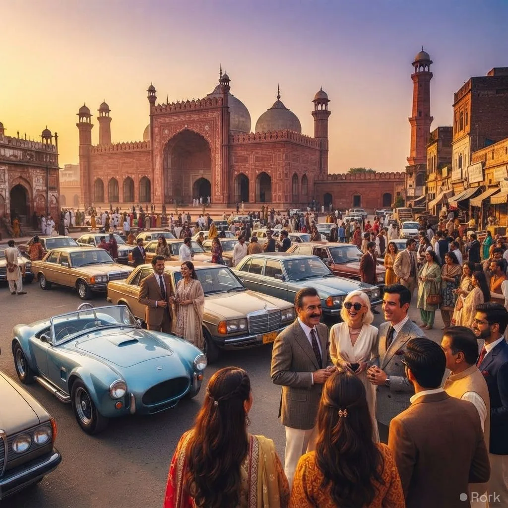 AI-generated illustration: Distinguished Gentleman’s Drive in Lahore Raises Men’s Health Awareness with Classic Cars on Sept 27