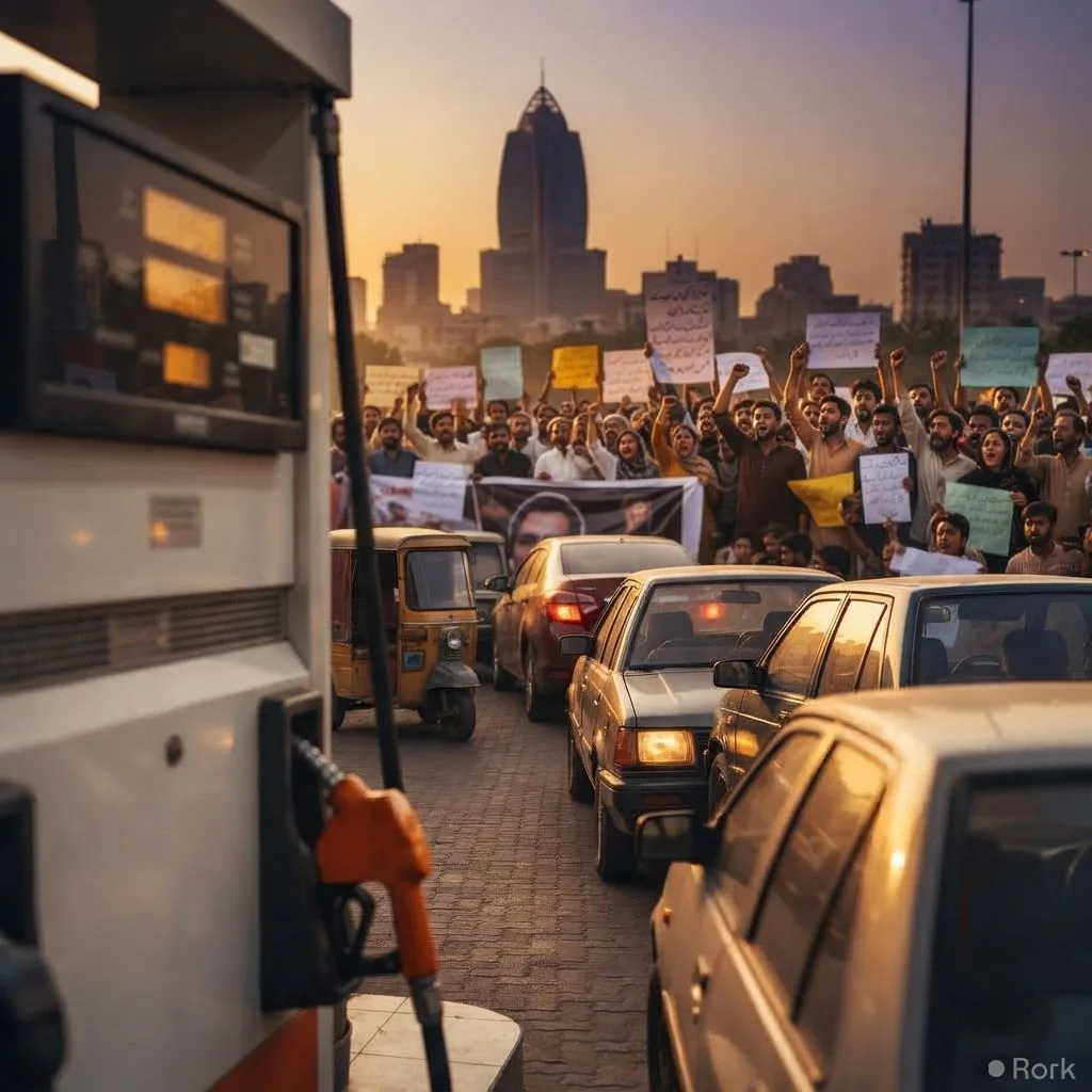 AI-generated illustration: Jamaat‑e‑Islami says its protests prevented petrol prices from soaring to Rs 500‑600 per litre