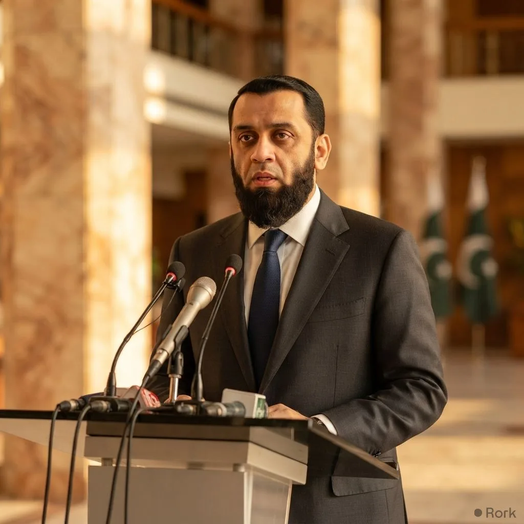 AI-generated illustration: Info Minister Attaullah Tarar urges PTI to pick side between Pakistan and Afghanistan over cross‑border terror