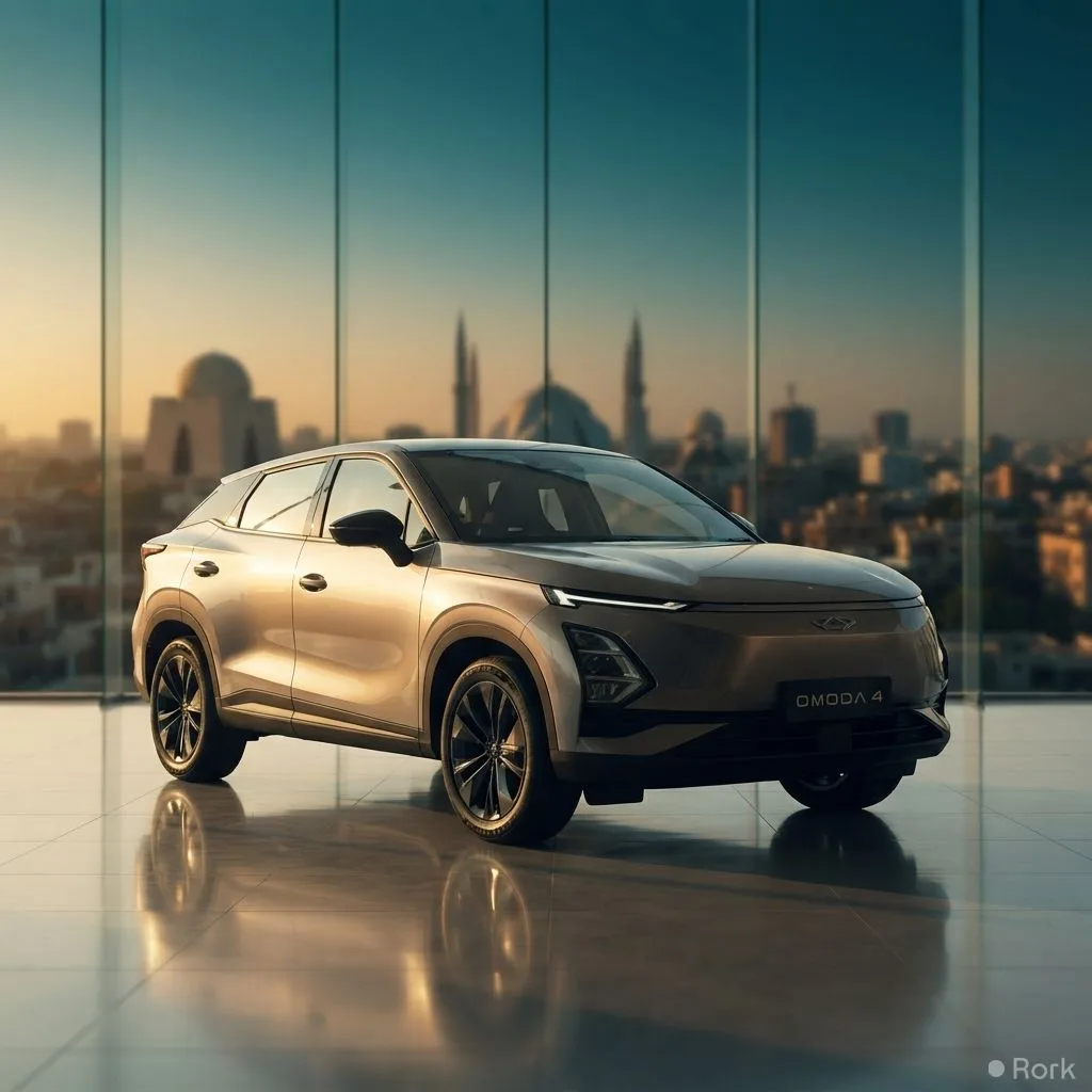 AI-generated illustration: MG Motors Announces OMODA 4 Cyber‑Mecha Design Will Arrive in Pakistan Later This Year