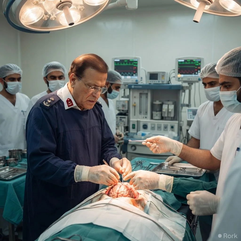 AI-generated illustration: Pakistan Army medical team performs life‑saving brain surgery on 17‑year‑old in Gwadar