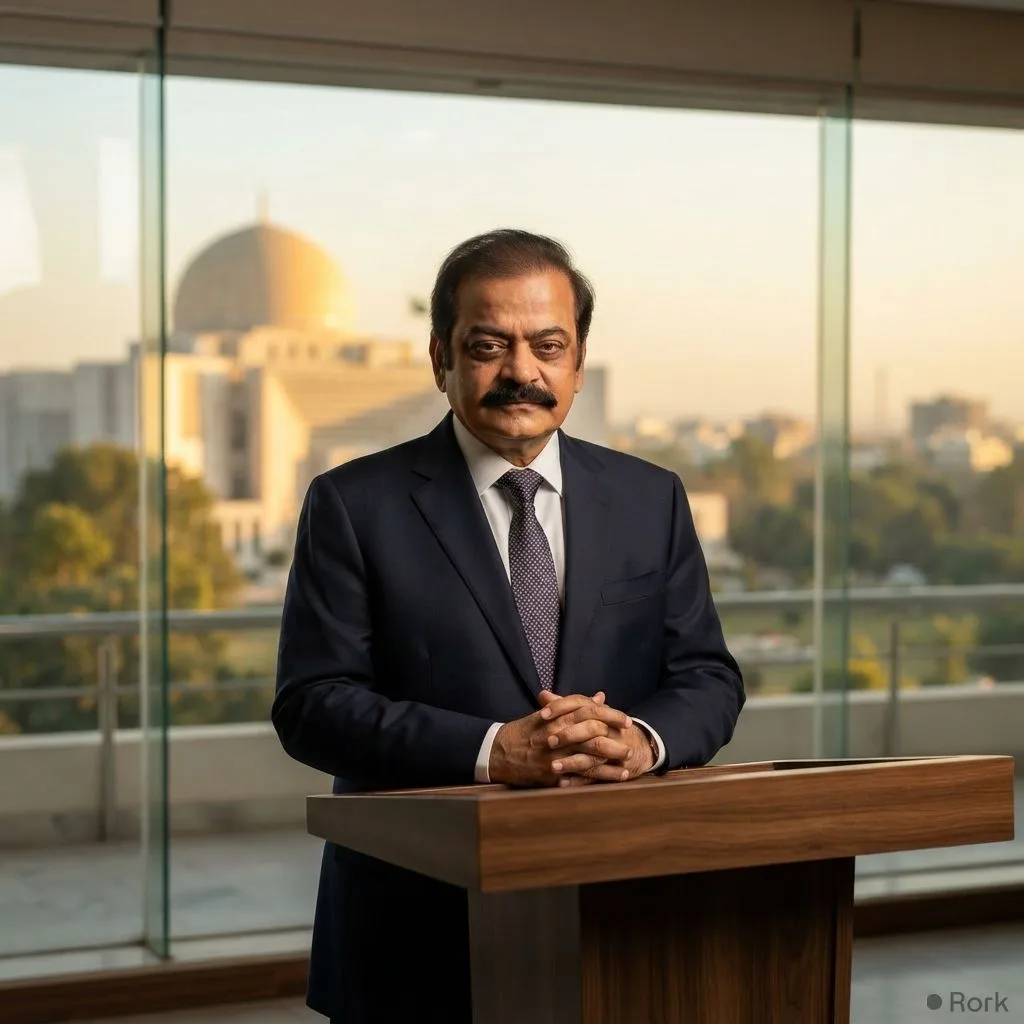 AI-generated illustration: Rana Sanaullah Warns Government May Impose Emergency If PTI Protest Reaches Islamabad on Oct 4