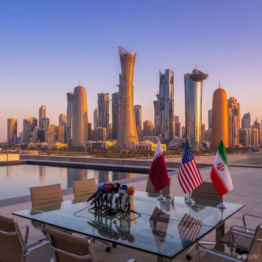 AI-generated illustration: Qatar pushes for a US‑Iran peace breakthrough as talks stall eight months into the Gaza war