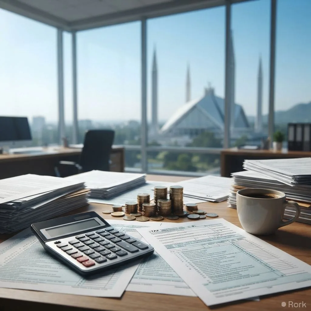 AI-generated illustration: FBR Warns Taxpayers Face Up to Rs 100,000 Fine for Missing Sep 30 2025‑26 Return Deadline
