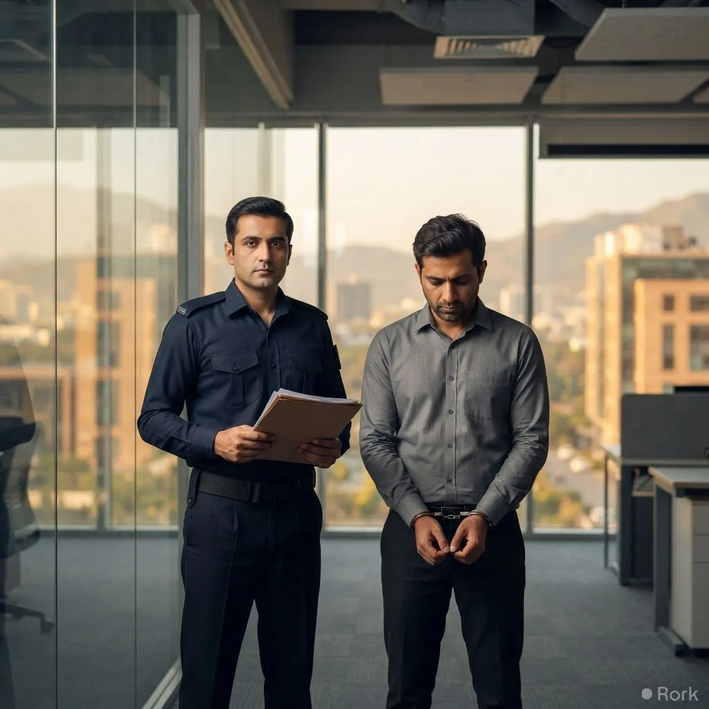 AI-generated illustration: FIA Islamabad Zone Arrests Man Over Alleged Fake US Student Visa Documents