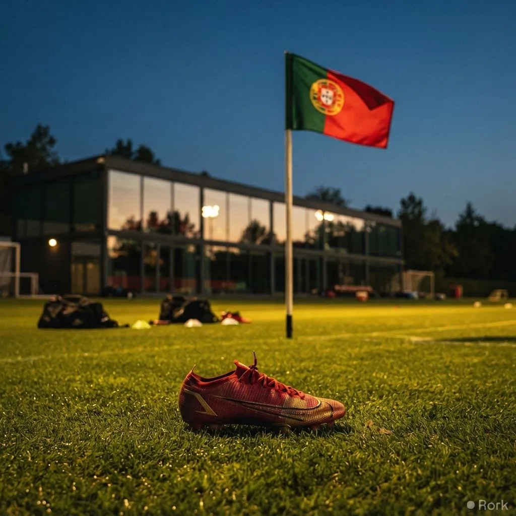 AI-generated illustration: Cristiano Ronaldo Walks Out of Portugal’s National Team Training Camp After Coach’s Press Conference