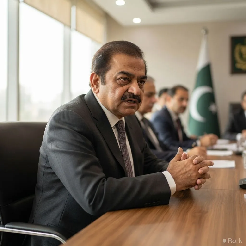 AI-generated illustration: Rana Sanaullah says off‑the‑record PTI talks continue and warns of governor’s rule if KP government stays firm