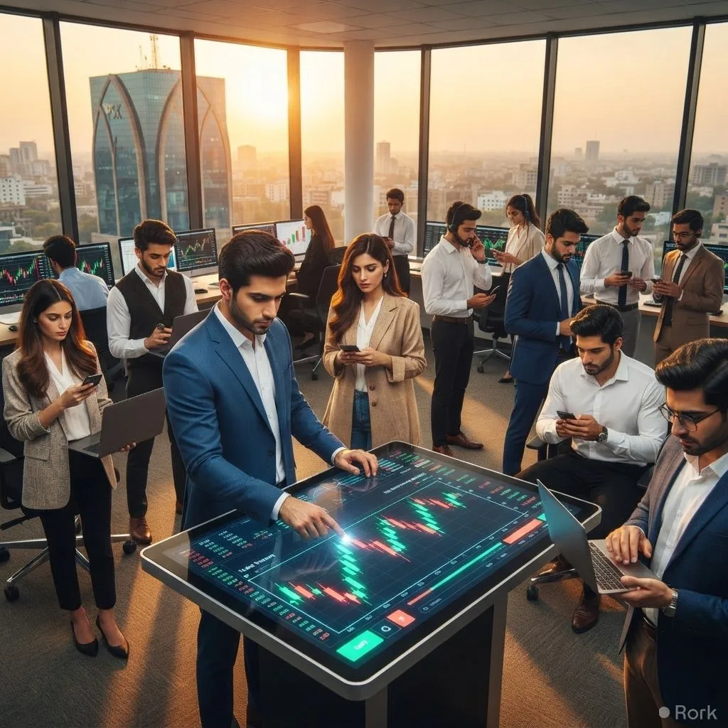 AI-generated illustration: Gen Z and Millennials Make Up Over 80% of New Pakistan Stock Market Investors, PSX Says