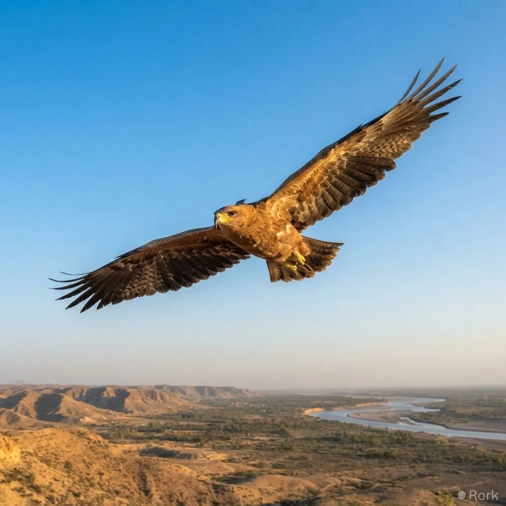 AI-generated illustration: White‑tailed Sea Eagle Spotted Over Pakistan After 155‑Year Absence