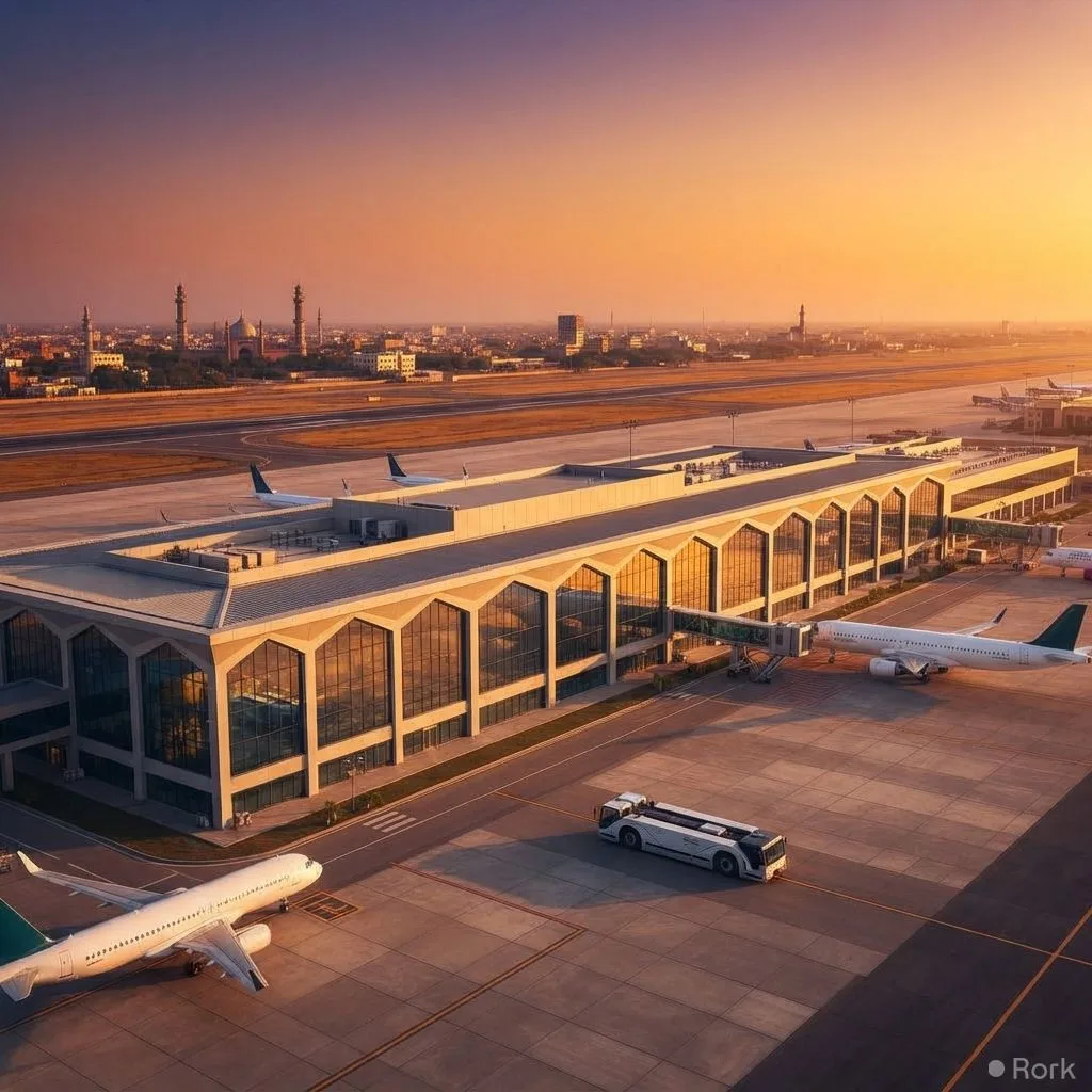 AI-generated illustration: Pakistan plans to revive Hyderabad Airport as Karachi’s alternate landing hub after 13‑year shutdown