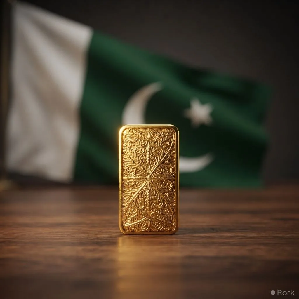 AI-generated illustration: Pakistani investors see a 230% jump as a 1‑tola 24‑karat gold bought for Rs 132,300 in 2022 is now worth Rs 436,336