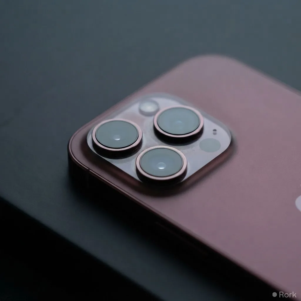AI-generated illustration: iPhone 18 Pro Burgundy users report persistent discoloration around rear cameras