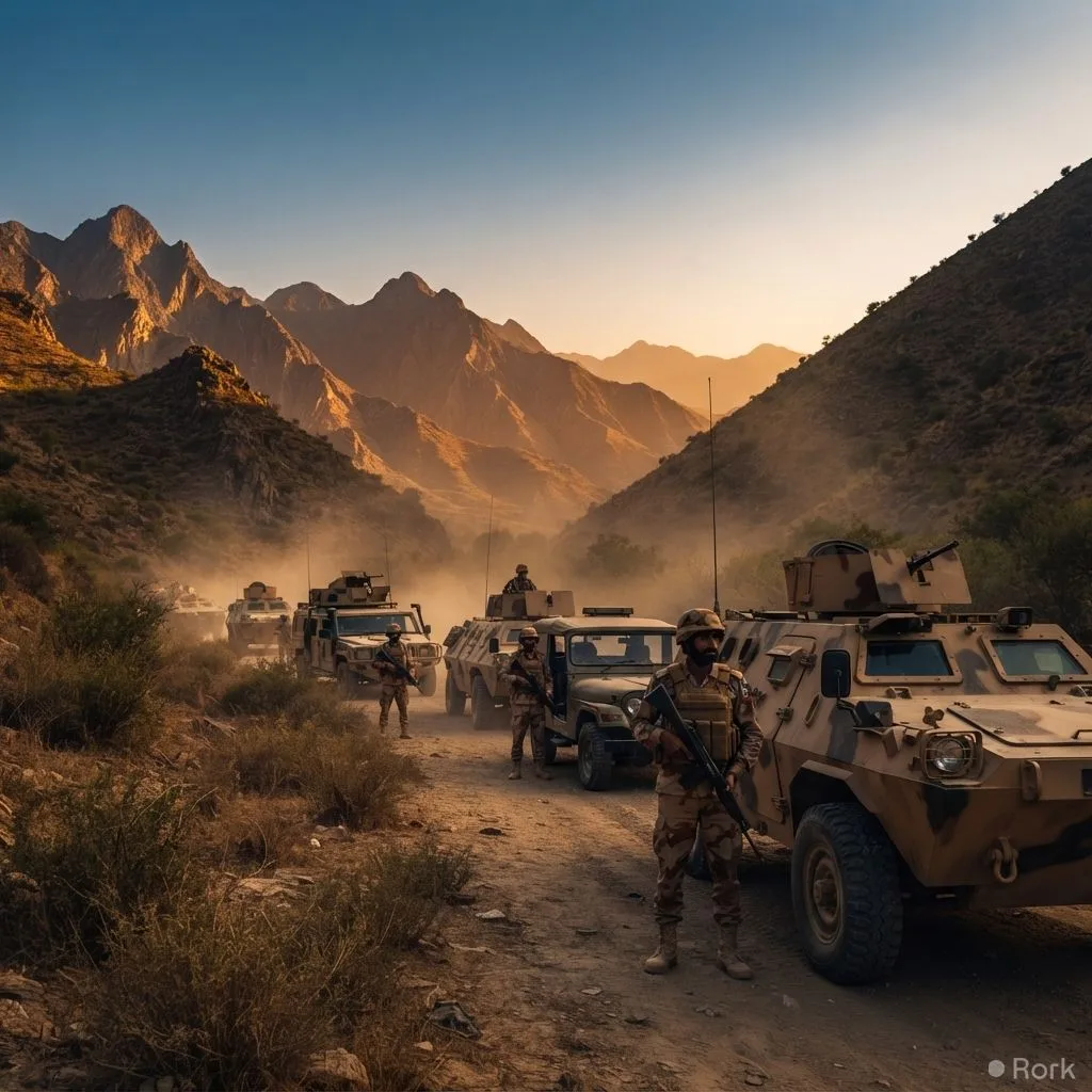 AI-generated illustration: Security forces kill 13 terrorists in North Waziristan during intelligence-based operation