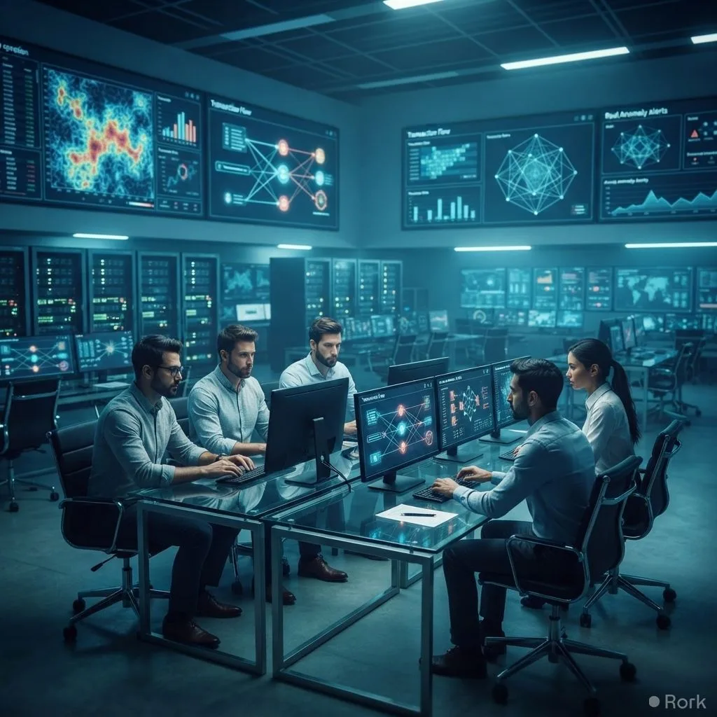 AI-generated illustration: Binance’s AI-driven risk systems shield over 8 million users and avert US$4.6 billion in losses during H1 2026