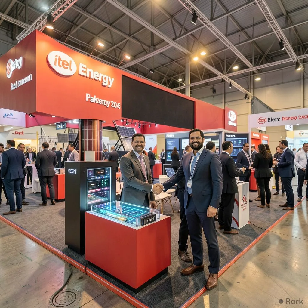 AI-generated illustration: itel Energy to showcase Gen‑2 battery and REPT partnership at Solar Pakistan Expo 2026 in Karachi