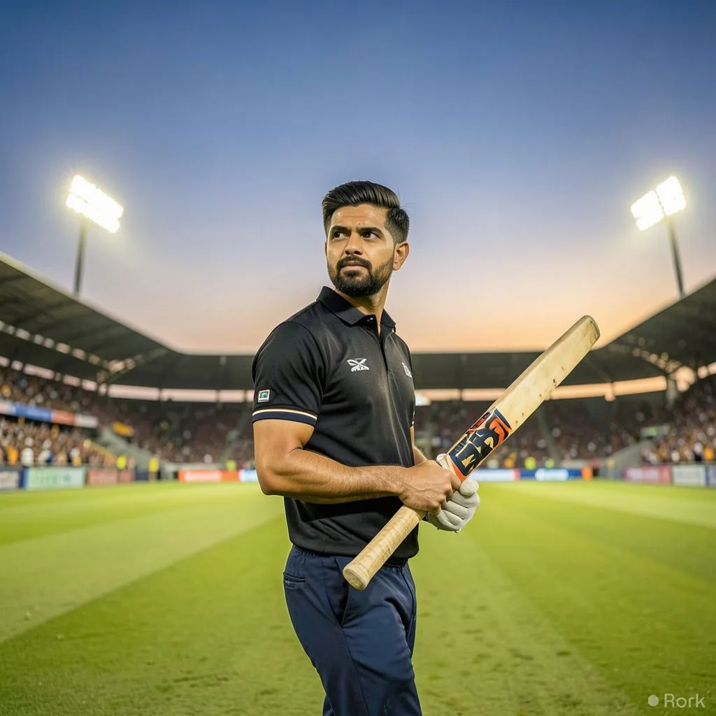 AI-generated illustration: Babar Azam Needs One More ODI Century to Surpass Saeed Anwar’s Record of 20 Hundreds