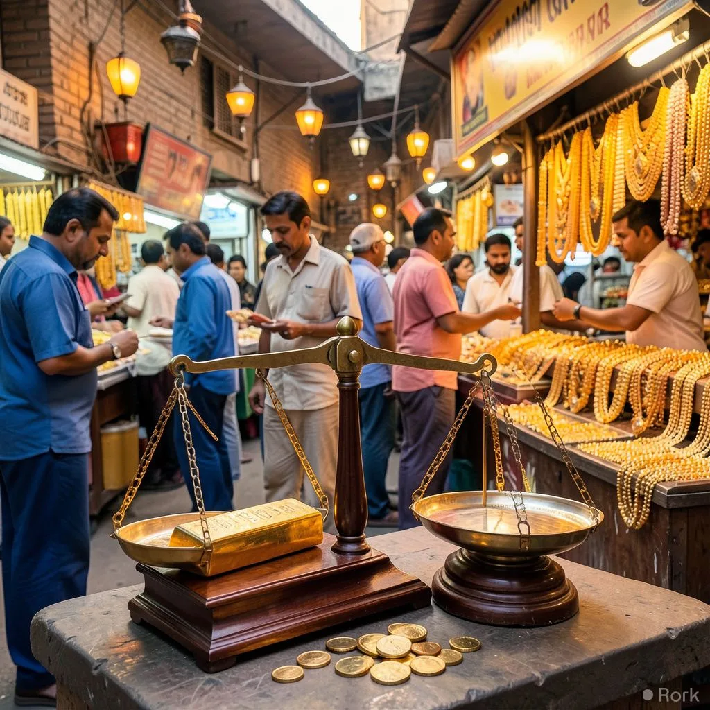 AI-generated illustration: Gold prices surge for third consecutive day, 10 g reaches Rs 378,974
