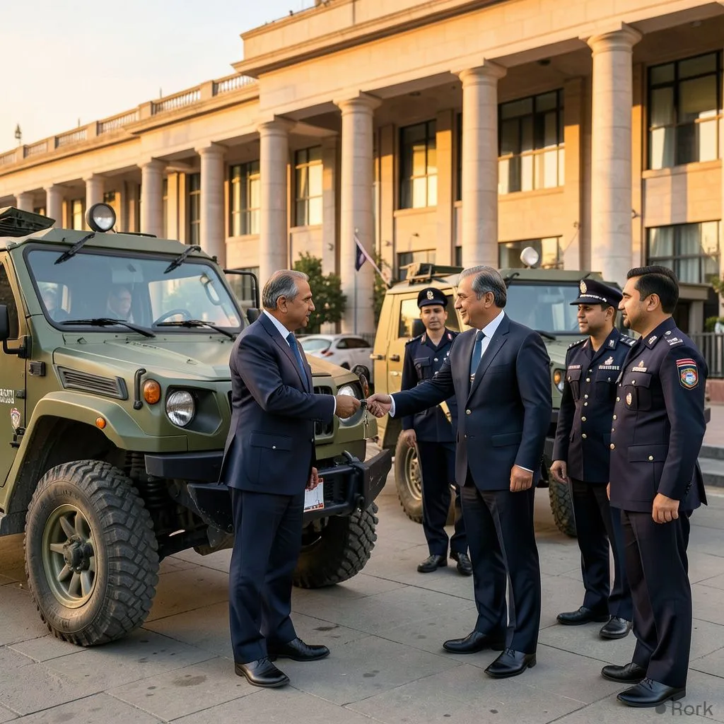 AI-generated illustration: Interior Minister Mohsin Naqvi transfers 10 Islamabad police APCs to Khyber Pakhtunkhwa police