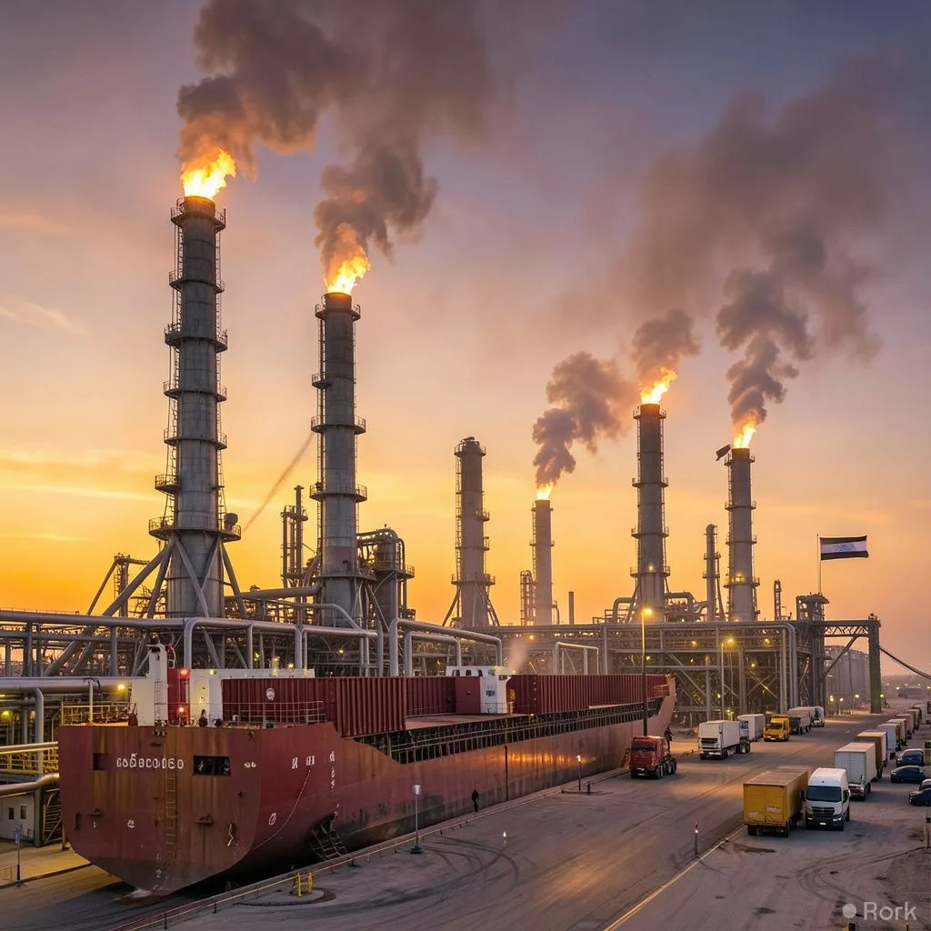 AI-generated illustration: Saudi attacks push crude oil prices up 2% to near two‑week high