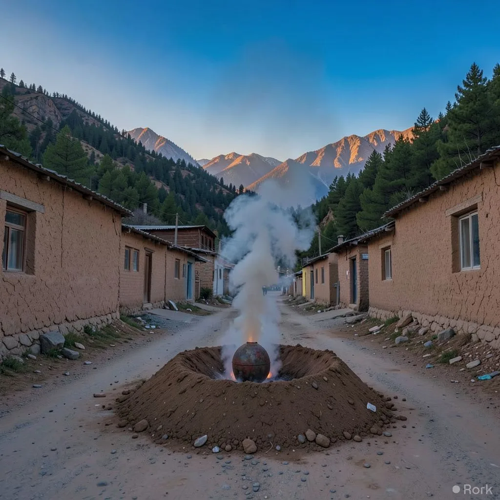 AI-generated illustration: Four youths killed when drifting Indian landmine detonates near LoC in Poonch’s Mehndla Madarpur village