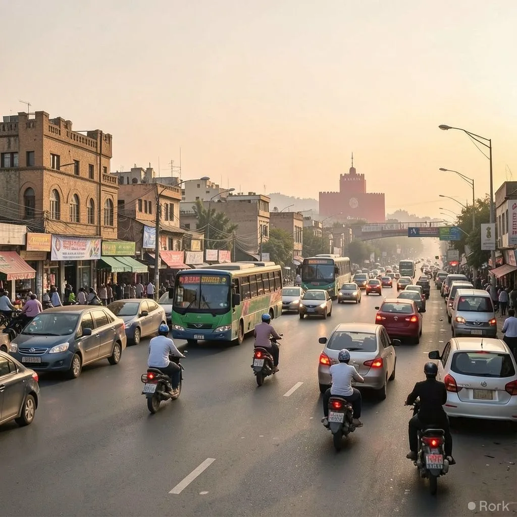 AI-generated illustration: Peshawar authorities reopen major roads after two‑day security‑related closure