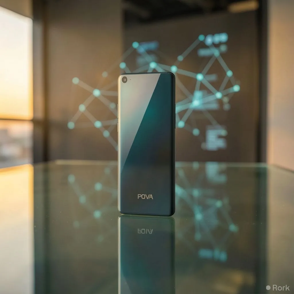 AI-generated illustration: POVA Curve 2 launches on Oct 15 with Beast processor, 5G support and the slimmest body yet