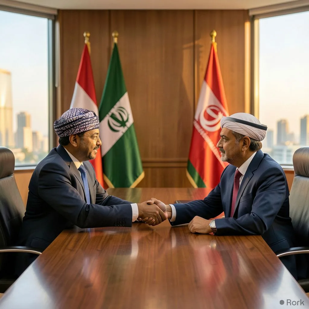 AI-generated illustration: Pakistan’s Deputy Prime Minister Shehbaz Dar urges Oman’s FM to tackle Hormuz, Gaza and IIOJK issues in bilateral talks