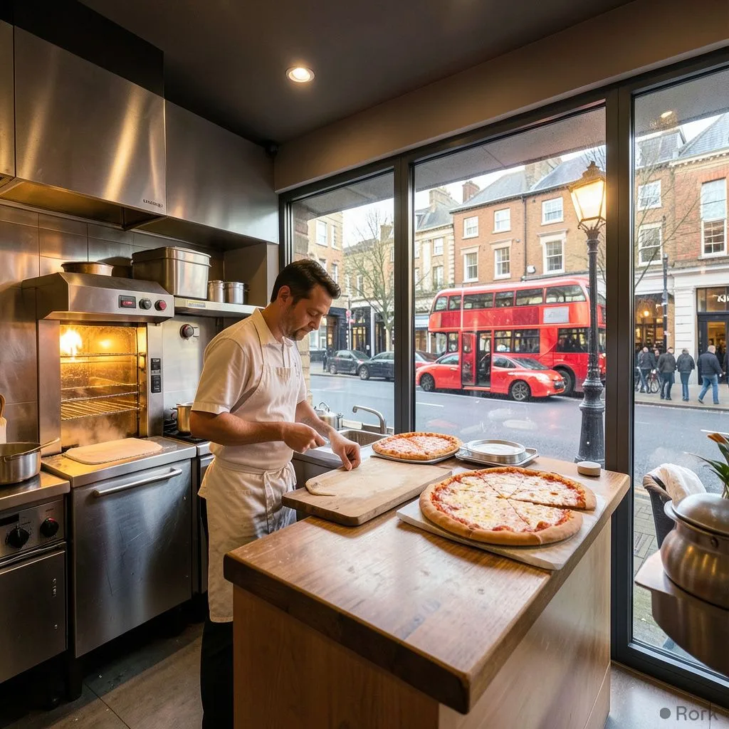 AI-generated illustration: Cheezious Opens First International Outlet on Ilford Lane, London, Expanding from Pakistan