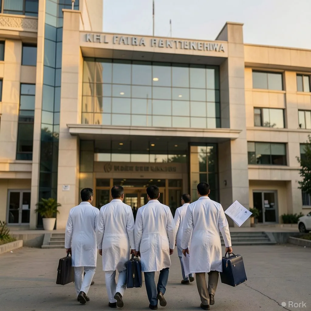 AI-generated illustration: Khyber Pakhtunkhwa Health Department Dismisses 30 Doctors Over Fake PMDC Registrations