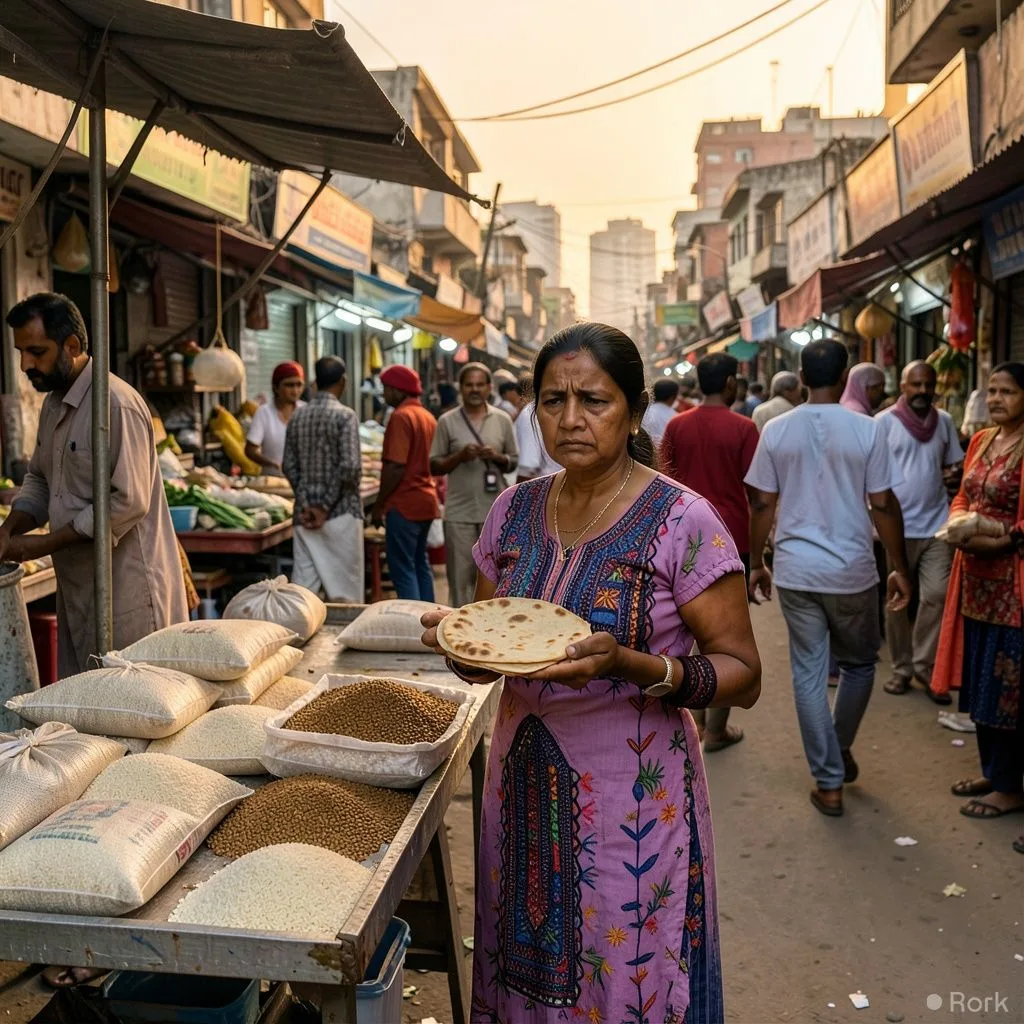 AI-generated illustration: Pakistan registers the highest hunger level in South Asia on the 2026 Global Hunger Index